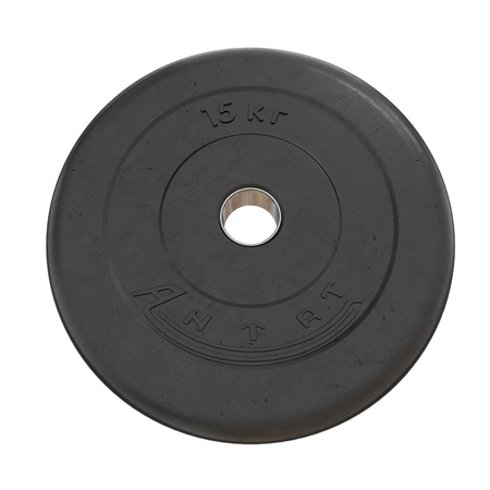 Тренировочный диск 15 кг 31 мм Antat черный