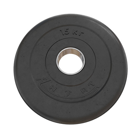 Тренировочный диск Antat 15 кг черный